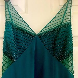 Beaded embellished evening gown.